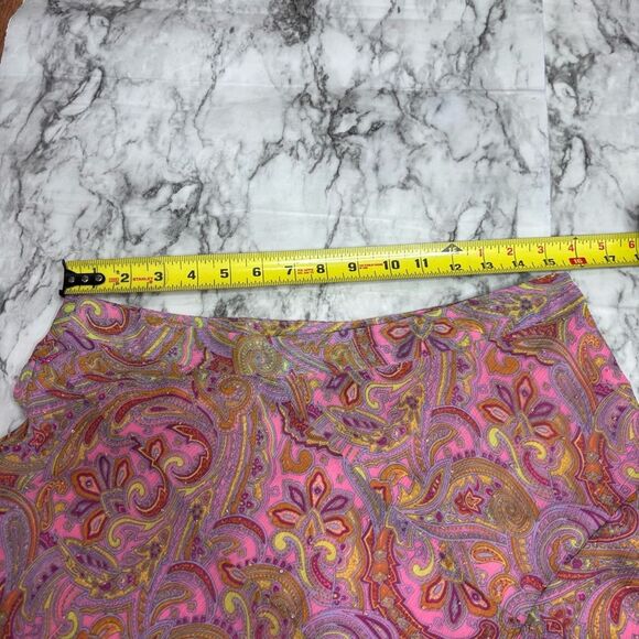 Vintage 90s Y2K Paisley Pink Ruffle Skirt and top set size 14 Petite boho Flowy - Picture 9 of 9